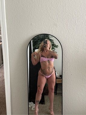 SHEIN Pink Polka Dot Bikini Set